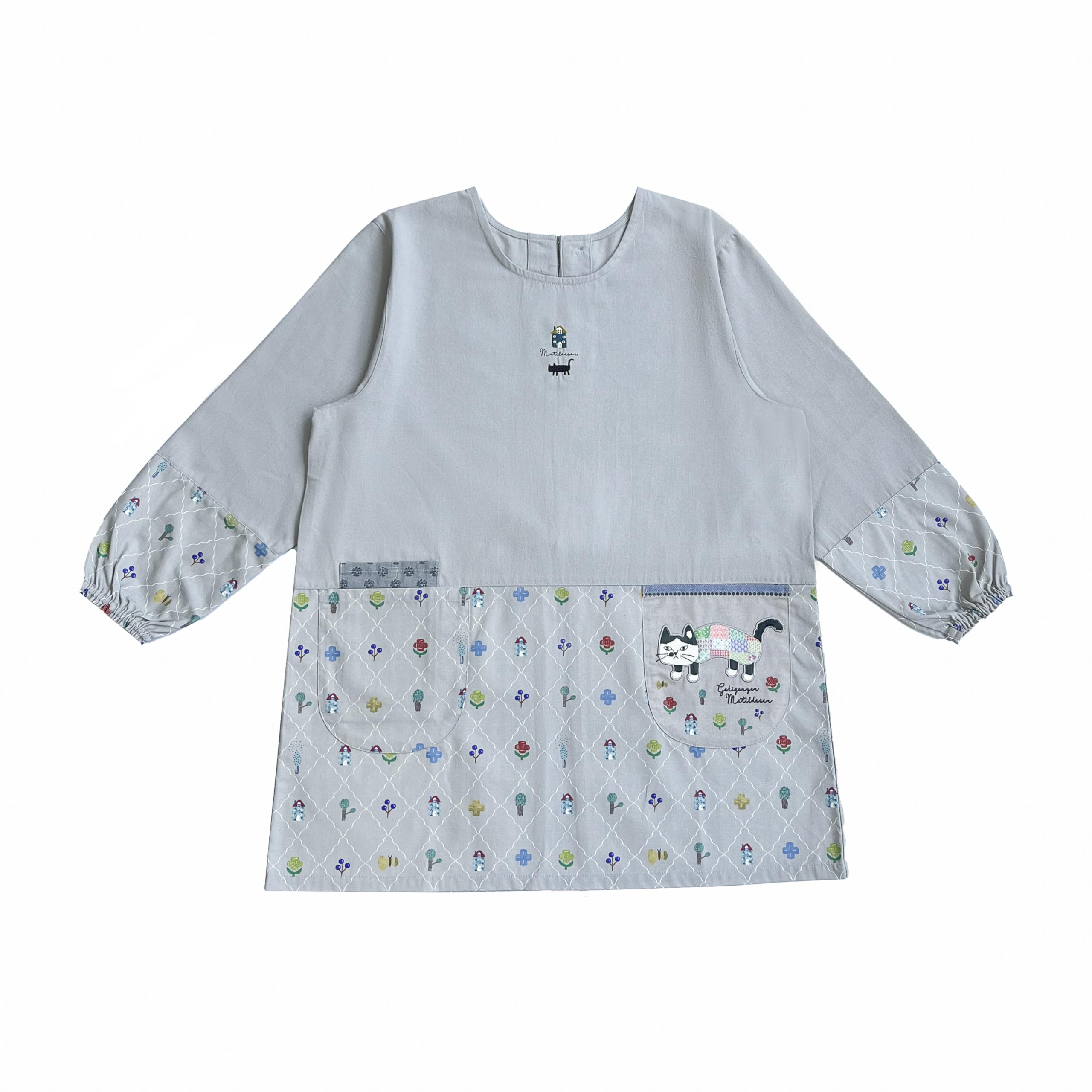 

Matilda Button Ribbon Open Kappo GY [Kusuguru Japan] сірий колір