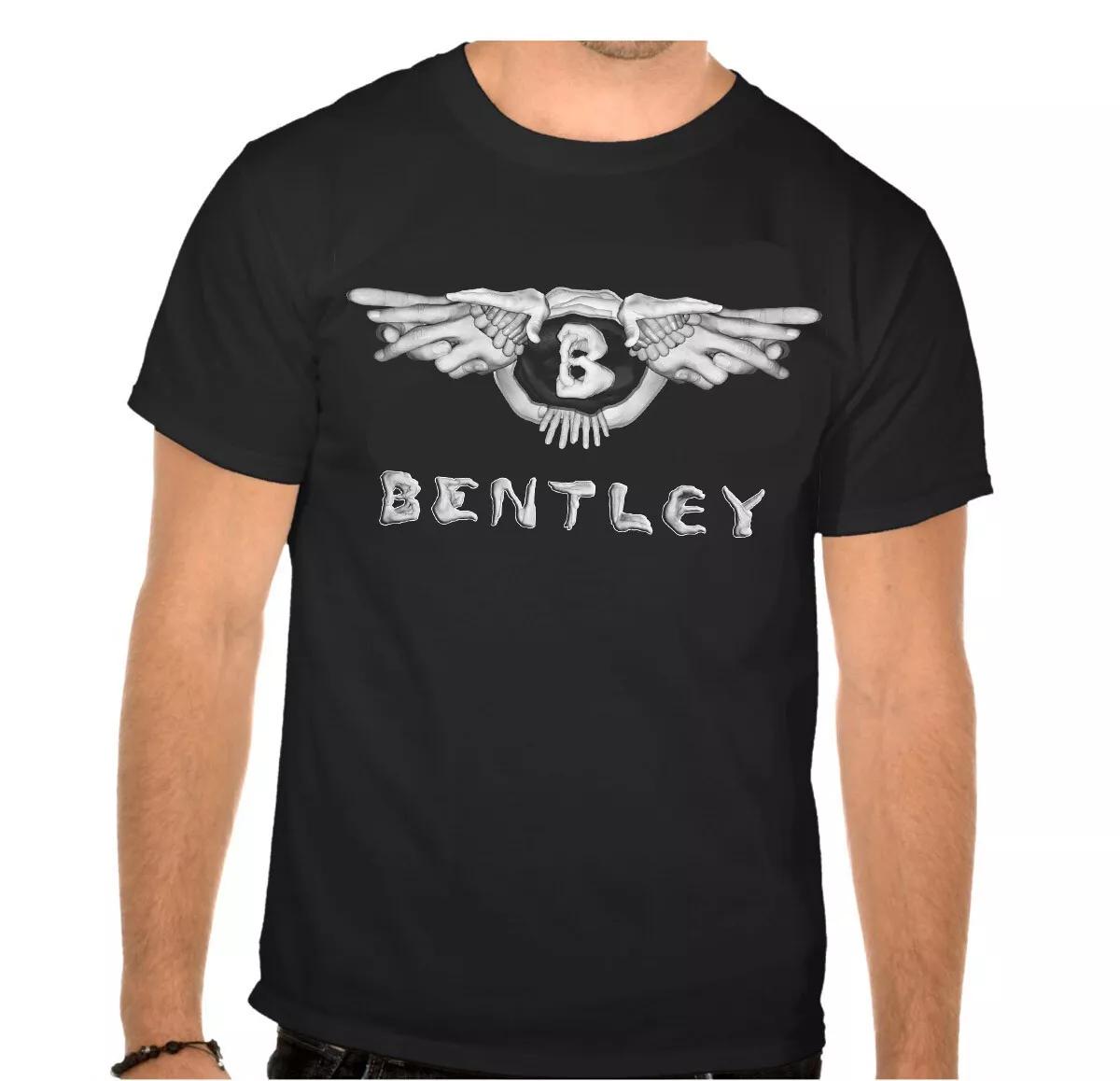 

Bentley car logo finger picture. Black T-shirt -856- S