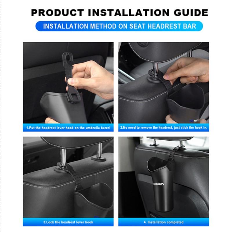 Car Storage Box Umbrella Garbage Organizer Bucket Car Styling For Volvo Rdesign T6 C30 C70 S40 S60 S70 S80 S90 XC70 XC90 V50 V70