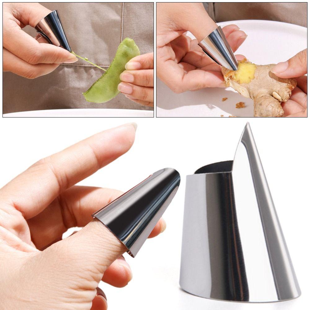 5Pcs Stainless Steel Material Shelling Tool Convenient Finger Protector New Anti Cutting Hand  Home