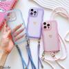 Fashion Lanyard Case For iPhone 17 Pro Max 14 12 11 13 15 16 Plus Air 16E 17E Shockproof Crossbody Cord Strap Wave Clear Cover