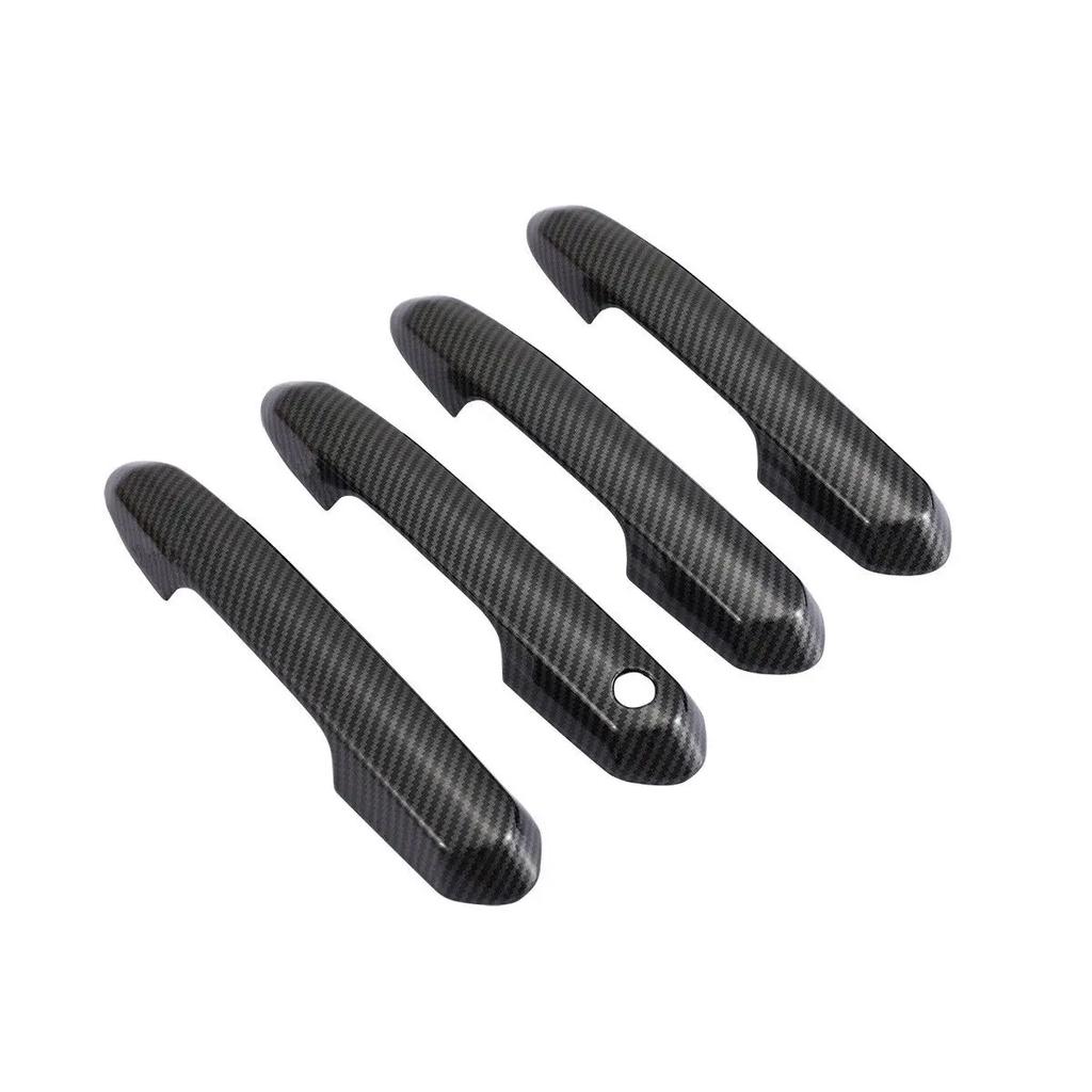 For Toyota Highlander Kluger    Carbon Car Exterior Door Handle Frame Protect Decoration Cover Trim Accessories