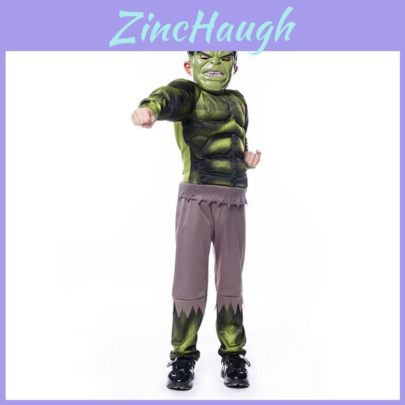 The Avengers Hulk Muscle Mask Costume For Boys Premium Quality Cosplay Outfit