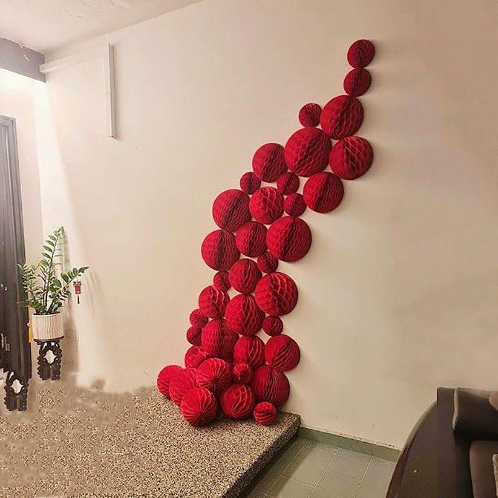 Tissue Paper Tissue Paper Lantern Honeycomb Design DIY Decoration  Party Supplies