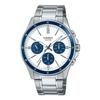 Men's Quartz Multi-Dial Watch MTP-1374D-7A2V, 24-Hour Display, White, International Model