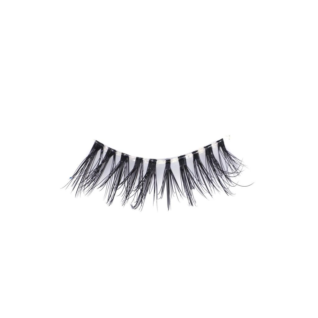 European Half Lash Set: Five Pairs of Dense, Curly, Clear-Stem Half Eye False Eyelashes