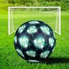 Green And White Passion Printed Size 5 Soccer Ball - Durable, Machine-stitched, Soft and Comfortable, Suitable for Training and Matches Gift