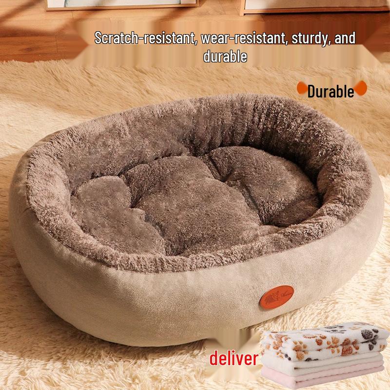 Winter Warm Dog & Cat Bed - Removable, Washable, All-Season Pet Mat