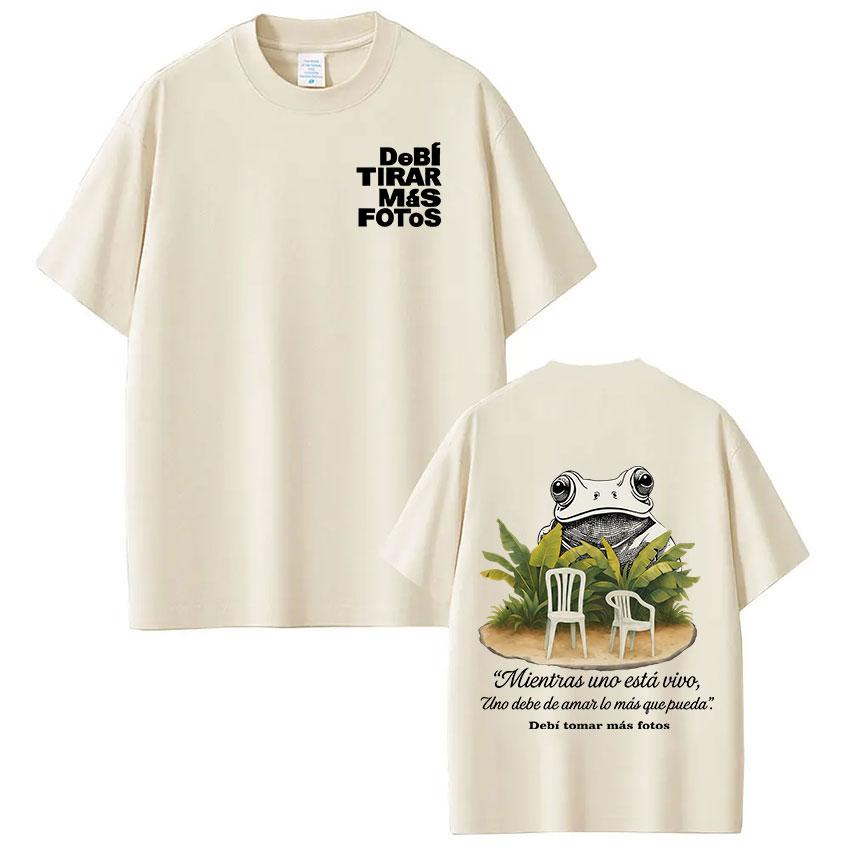Rapper Bad Bunny T-Shirt Debi Tirar Mas Fotos DTMF Welttournee T-Shirts Unisexs Unisex Mode Vintage Hip Hop T-Shirts Streetwear