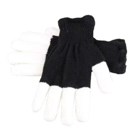 1 Pereche Mănuși LED Luminoase pentru Adulți Copii Recuzită Petrecere Tricotate