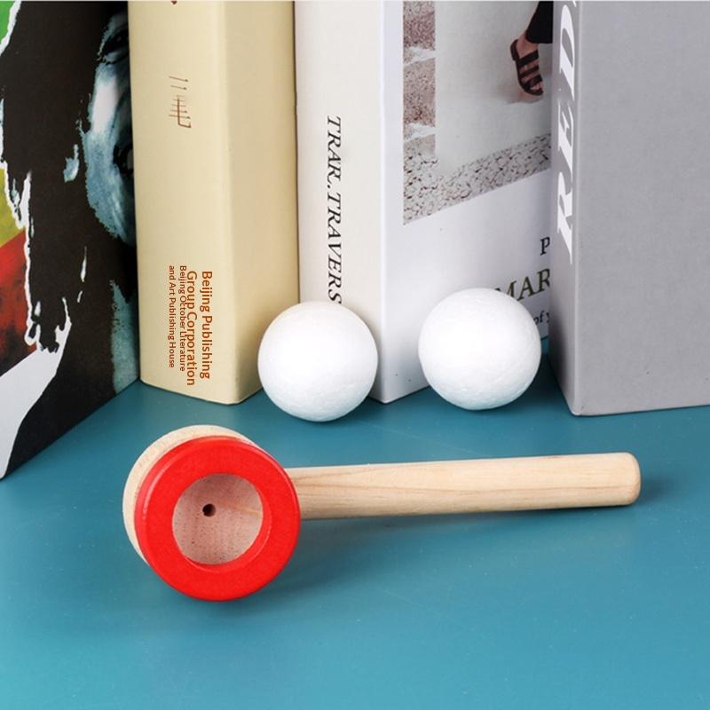 Suspended Blow Ball Toy Colorful Animal Head Blow Pipe Toy Kids Interactive Game Toy