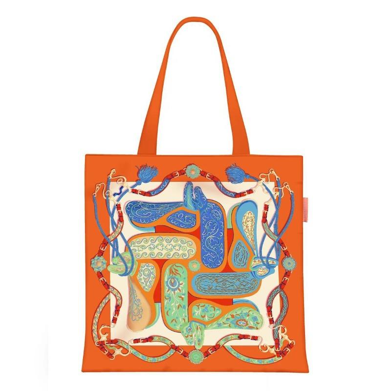Printed Canvas Bag Women's Hand Bag Large Capacity Student Tutoring Shoulder Bag