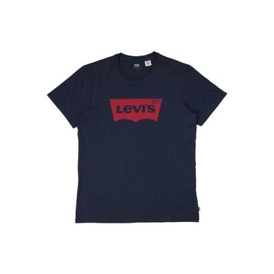 Levis Letterprint Korte Mouw T-shirt Heren Tops Marineblauw 17783-0199