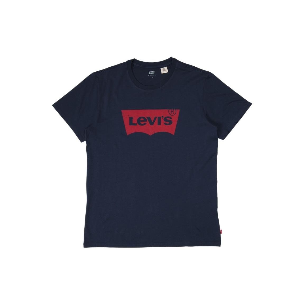 

Мужская футболка с коротким рукавом с принтом надписи Levis, топы, темно-синий 17783-0199 S