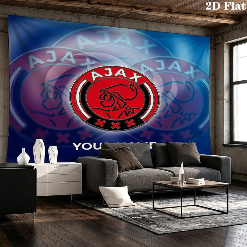 Custom Name Ajax Amsterdam3Printed Tapestry – Wall Hanging for Bedrooms, Dorms, and Home Decor