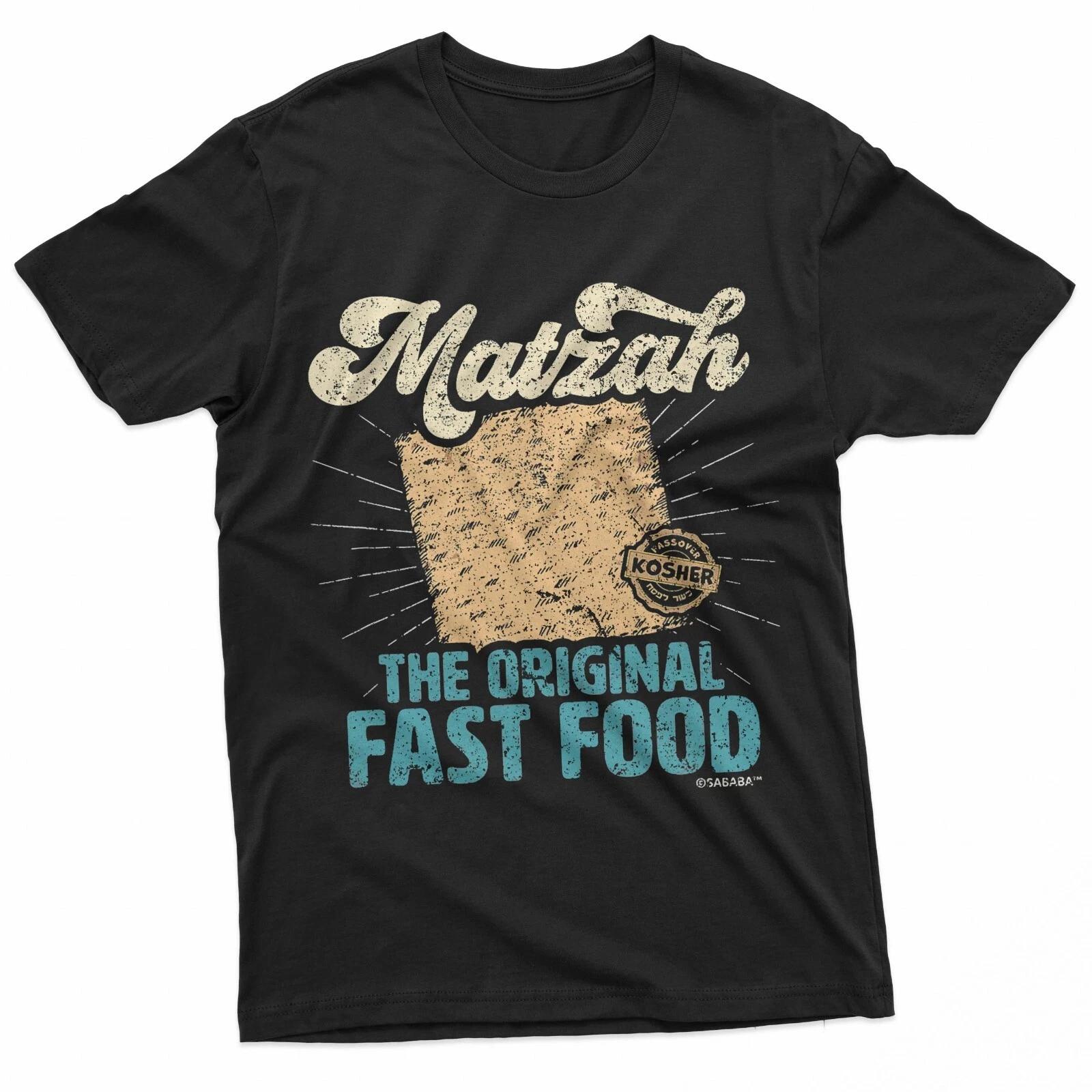 Passover Matzah The Original Seder Vintage Funny Fast Food 100% Cotton T-shirt Mens Tees Top M