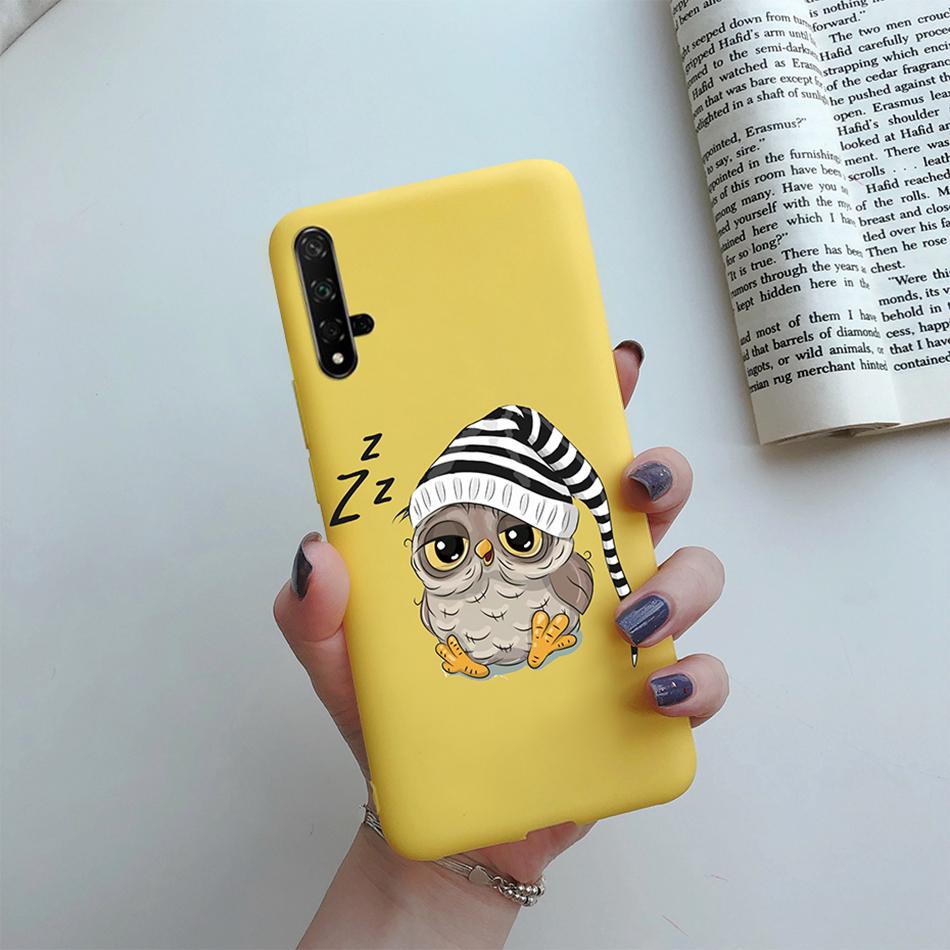 For Honor 20 Case Cartoons Love Heart TPU Funda For Huawei Honor 20 Pro Lite YAL-L21 YAL-L41 20S MAR-LX1H Back Cover Phone Case