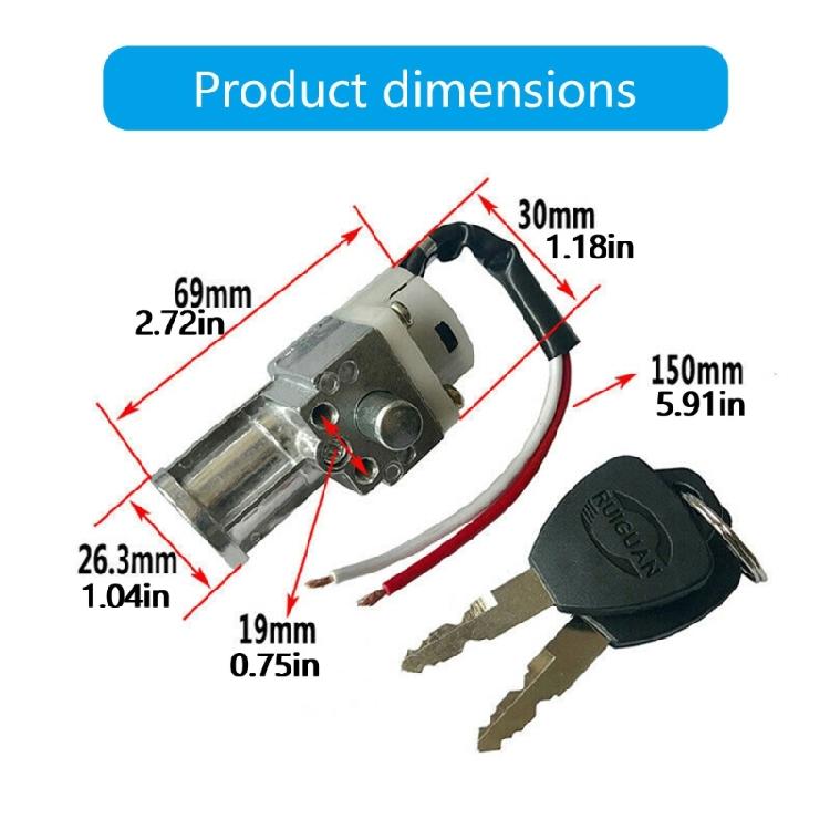 Anti Theft Cylinder Battery Pack Lock 10mm Diameter 16mm Length For Electric Bike Motorcycle Scooter