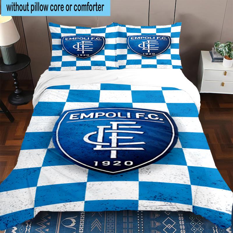 3PCS Football Empoli Crest Bedding Set,Including 1pc Duvet Cover And 2pcs Pillowcases Perfect for Bedroom, Dormitory, Fan Christmas gift