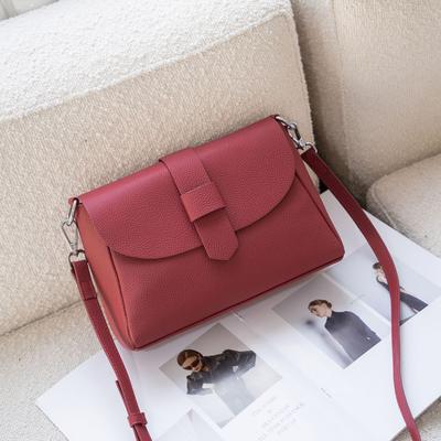 Damenhandtasche aus Rindsleder Einzelne Schulter Damenhandtasche Nischenmode Praktische Umhängetasche Tragbare Schultertasche aus weichem Leder