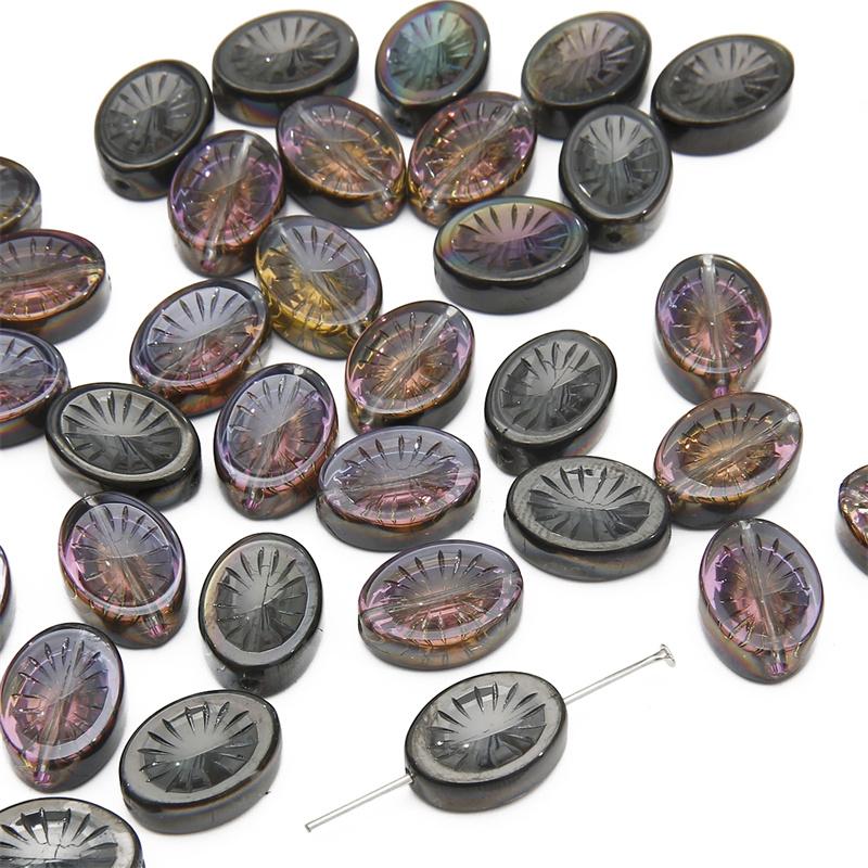 

10 шт. хрустальные стеклянные бусины свободные прокладки Аврора иллюзия бусины для изготовления ювелирных изделий DIY браслет ожерелье чёрный/фиолетовый