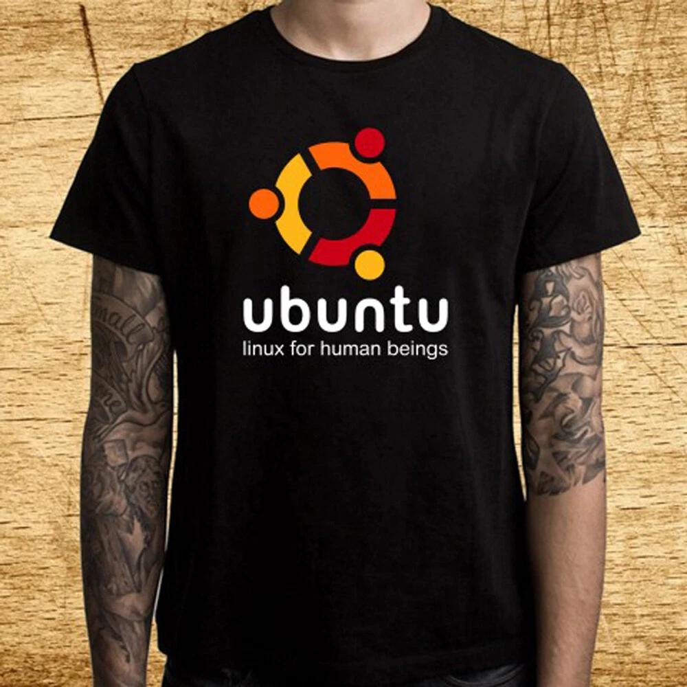 Ubuntu Linux Famous Operating System Men s Black Size S-5XL XXXL