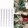 12PCS Clear Christmas Simulation Ice Xmas Tree Hanging Clear Fake Icicle Winter Party New Year Navidad For Home Decor G2D7