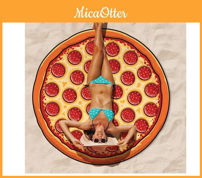 Hamburgers Donuts Pizza Design Sweet Donut Hamburger Pizza Beach Towel With Quickdry Material For Vacation