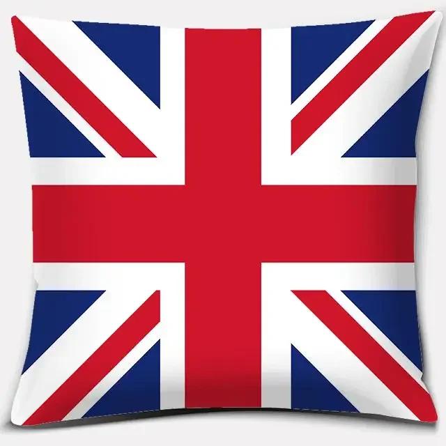 Home Decor LOVE England Series Printed Square Polyester Pillowcase Cushion Cover Bedroom Living Room Ornament Funda De Almohada
