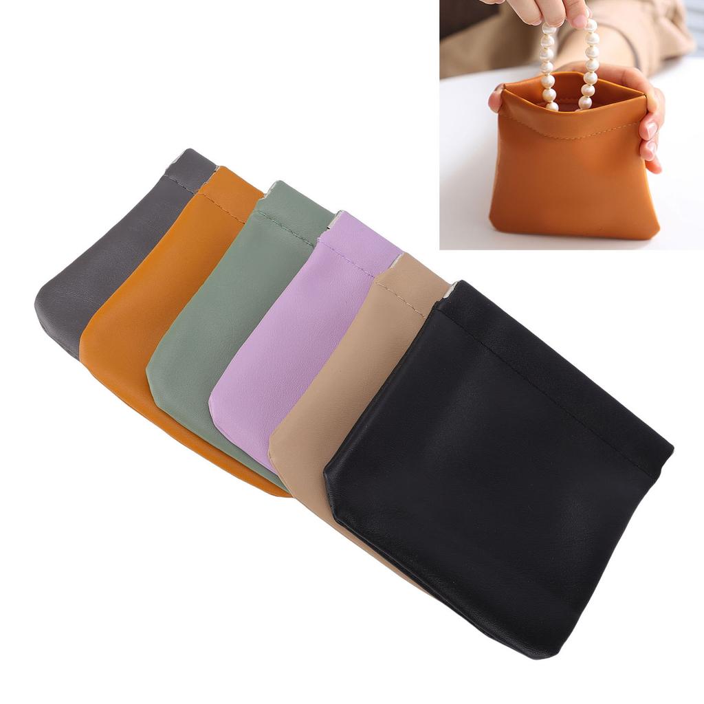 PU Leather Self Sealing Makeup Bags Set Portable Snap Closure Cosmetic   Pouch Travel Cosmetics Bag