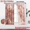 2pcs, 2D FLAT PRINTING Curtains (Without Rod) Carousel Bliss Chic Chic Curtain Versatile 100% Polyester Curtains Home Decor