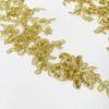 2Pcs/Set Polyester Sequin Embroidery Applique Lace Tulle Fabric Flower Flower Patch Collar Sequined Embroidery