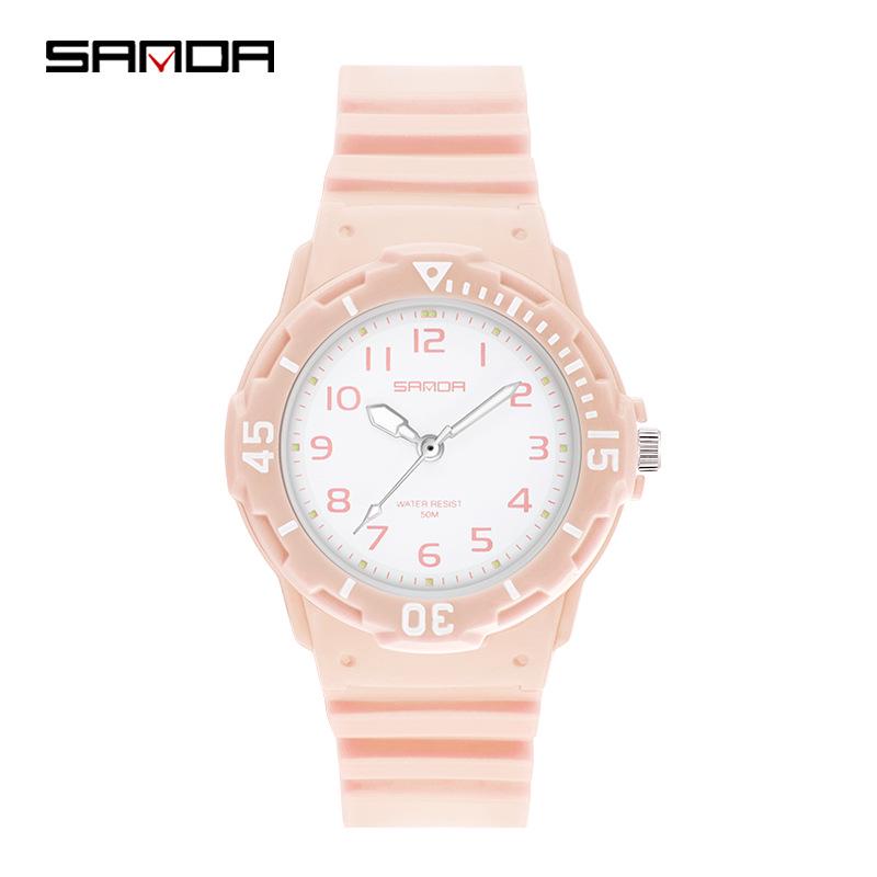 Sanda Fashion Couple Watches: Fresh, Versatile, Waterproof, Night Vision Luminous Style for Men & Women