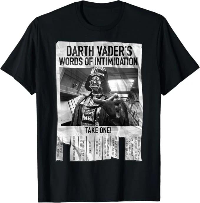 Unisex Adult Funny Graphic Darth Vader Words Of Intimidation Fny Po... M