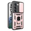 For Xiaomi Redmi 15 4G (EU) (171mm) Case Kickstand PC+TPU Phone Cover with Camera Lens Slider