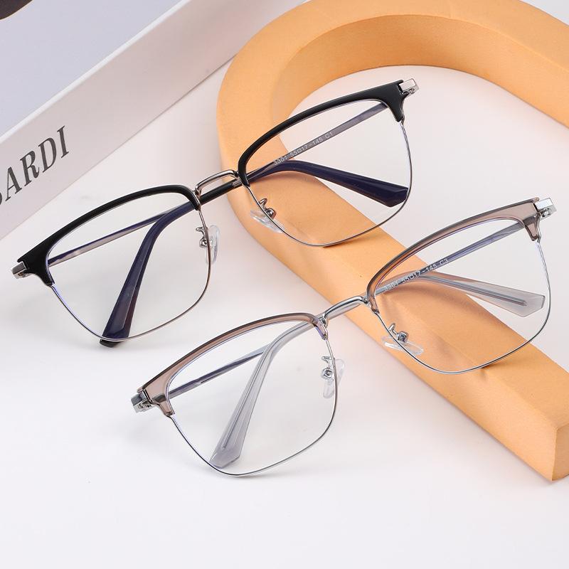 Men's Business Reading Glasses Luxury Design Metal Frame Anti Blue Light Presbyopia Glasses Ultra Light High-definition Eyewear