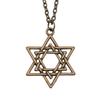 Collana Ciondolo Nodo Celtico Triquetra Stella di Davide Pendente Gioielli Vintage Boho Catena 43cm