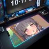 miyu blue archive Mouse Pad RGB Gaming Mousepad Big LED Pad PC Desk Mat Luminous Mouse Pad Large Keyboard Mats Table Rug With