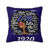 Zeta Phi Beta Sorority Pillow Cover Home Decorative Greek Letter 1920 Cushion Cover Throw Pillow for Car Double-sided Printing