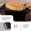 Cocotte et Poêle Induction Fonte Émaillée 31 cm, Dutch Oven 5,7L, Sans PTFE Victoria 38717 Noir 38717
