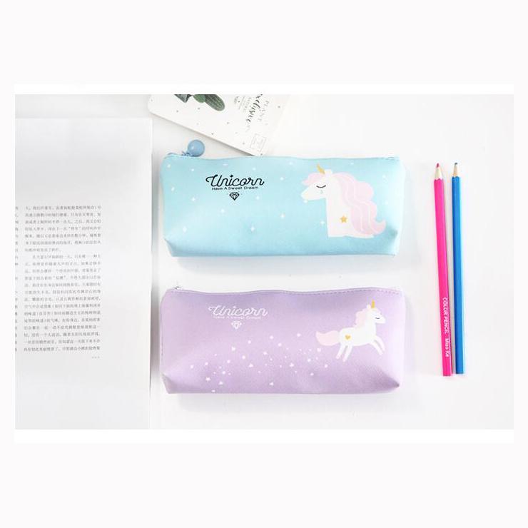 Pattern Pencil Pen Case Student Zipper Pouch Bag 1 pc