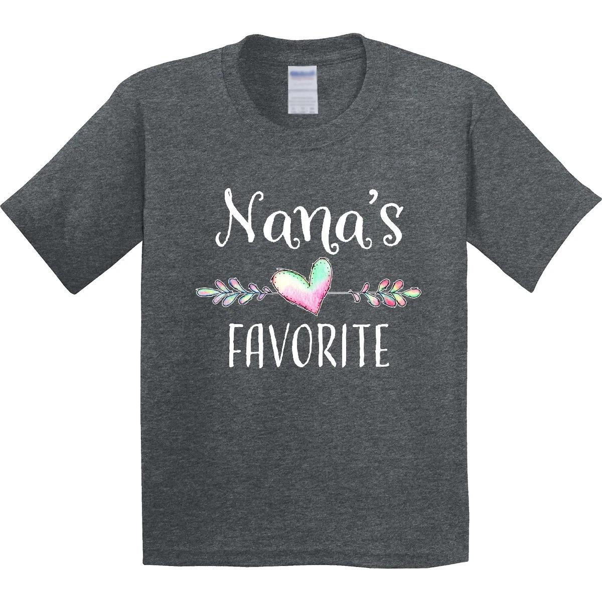 

Inktastic Nana s Favorite- Heart Grandchild Youth kids boys T-Shirt Family Nana Grandma 160