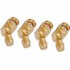 4PCS Gold Plated Contacts SMA Male To Female Adapter 90 Degree Coaxial Connector Two-Way Radio