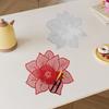 Flower-Shaped PVC Placemat Waterproof Table Mat Family Dining Placemat Portable Kitchen Placemat for Restaurants Home Party