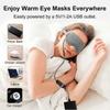 USB Heated Eye Mask for Dry Eyes, Warm Compress with Timer & Temp Control for Blepharitis Relief-T2
