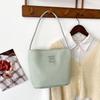 Water Bucket Bag For Women With Embroidery Nylon Casual Small Crossbody Purse For Daily Use