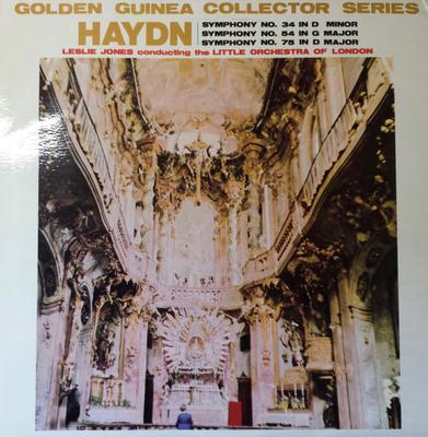 LP Record JOSEPH HAYDN LESLIE JONES THE LIT  Symphony No 34 54  75 GSGC14047 Golden Guinea C 1966 UK Classical Used