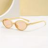 Vintage Narrow Frame Artistic Retro Fashion Glasses Unisex Oval Shape Decorative Stylish Eyewear Accessory