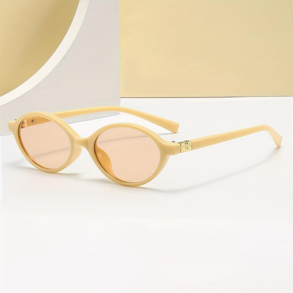 Vintage Narrow Frame Artistic Retro Fashion Glasses Unisex Oval Shape Decorative Stylish Eyewear Accessory