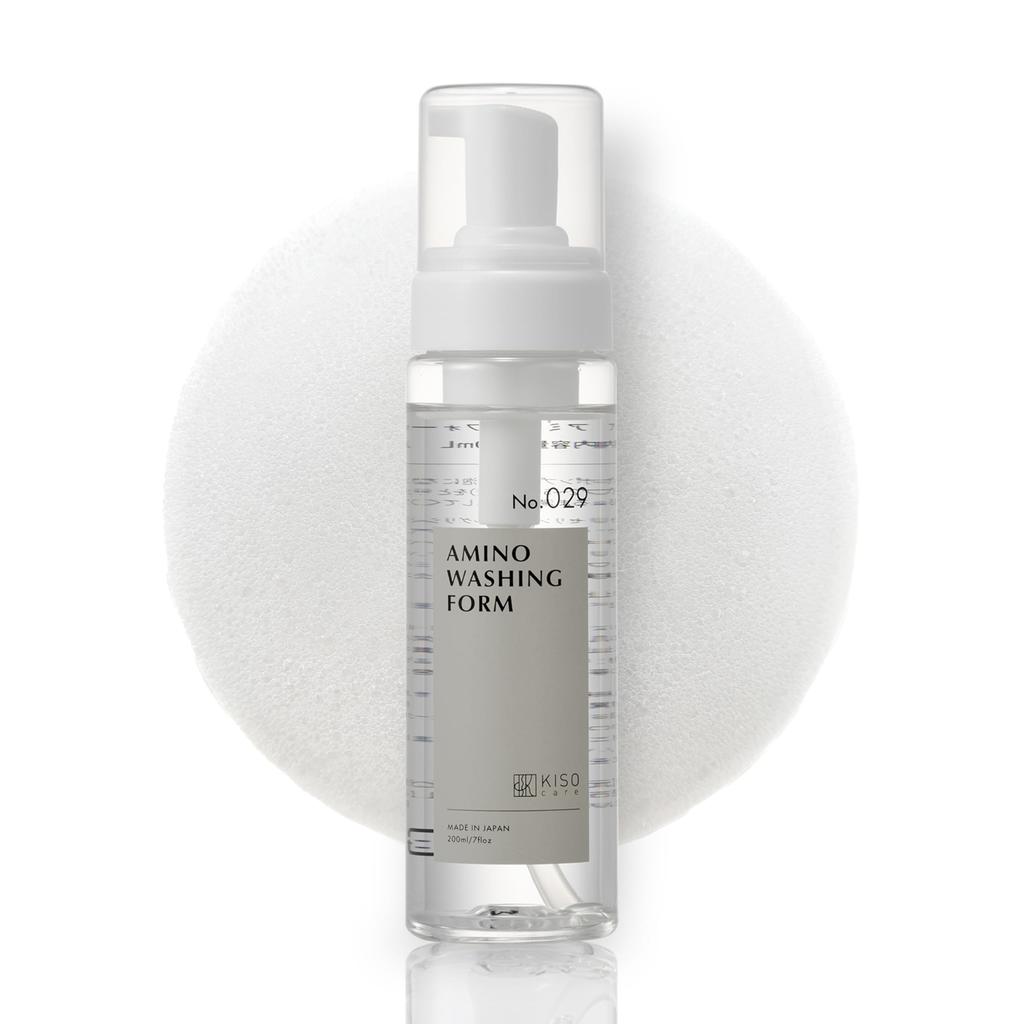 KisoCare Amino Acid Facial Cleanser, Foam, Large Capacity 200ml, Contains 15 Amino Acids and Electrolytically Reduced Negative Ion Water